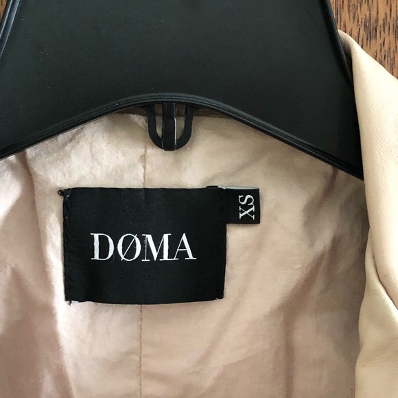Doma leather jacket. Nude pink, size XS - Picture 2 of 4